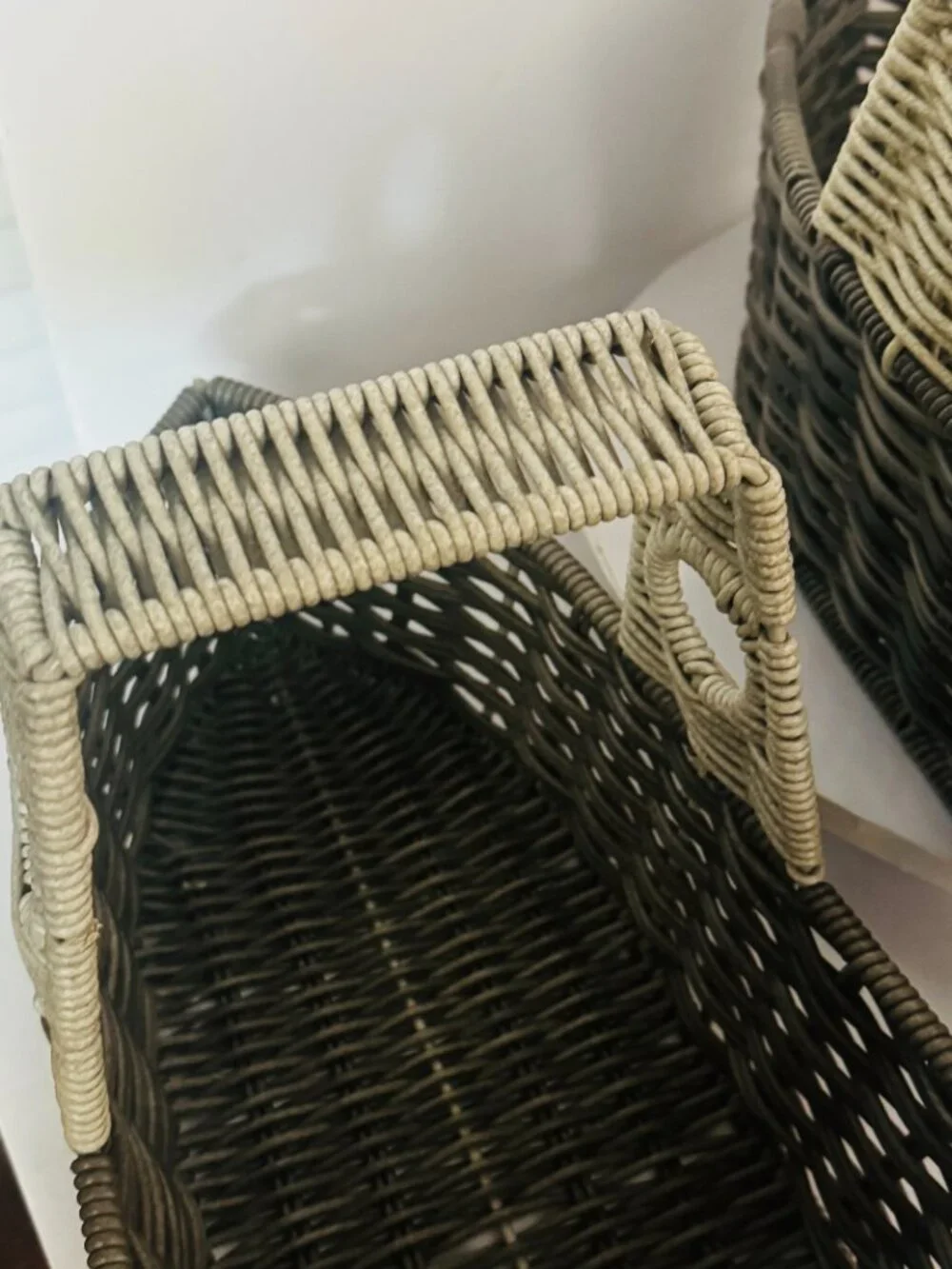 2 Pc Ciroa Woven Tug Boats Handle 15 & 13